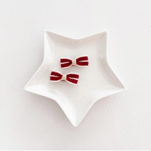 Girl Hair Clip Bow Christmas CNY Pair (GHP9578)